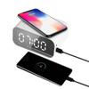 Retro LED Clock Bluetooth Speaker with 15W Wireless Charging for Hotels