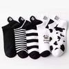 5 пар/лот Летние женские мультяшные короткие носки с принтом животных, низкие носки, набор крутых носков, милые носки-подследники, модные новые носки каваи