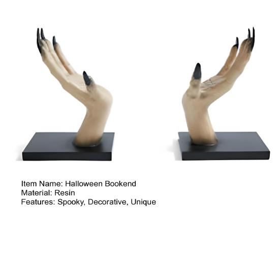 Подставки для книг на Хэллоуин, ведьма, рука, подставка для книг, готический декор для дома, полки, настольные страшные руки ведьмы, держащие подставку для книг, декор для комнаты на Хэллоуин