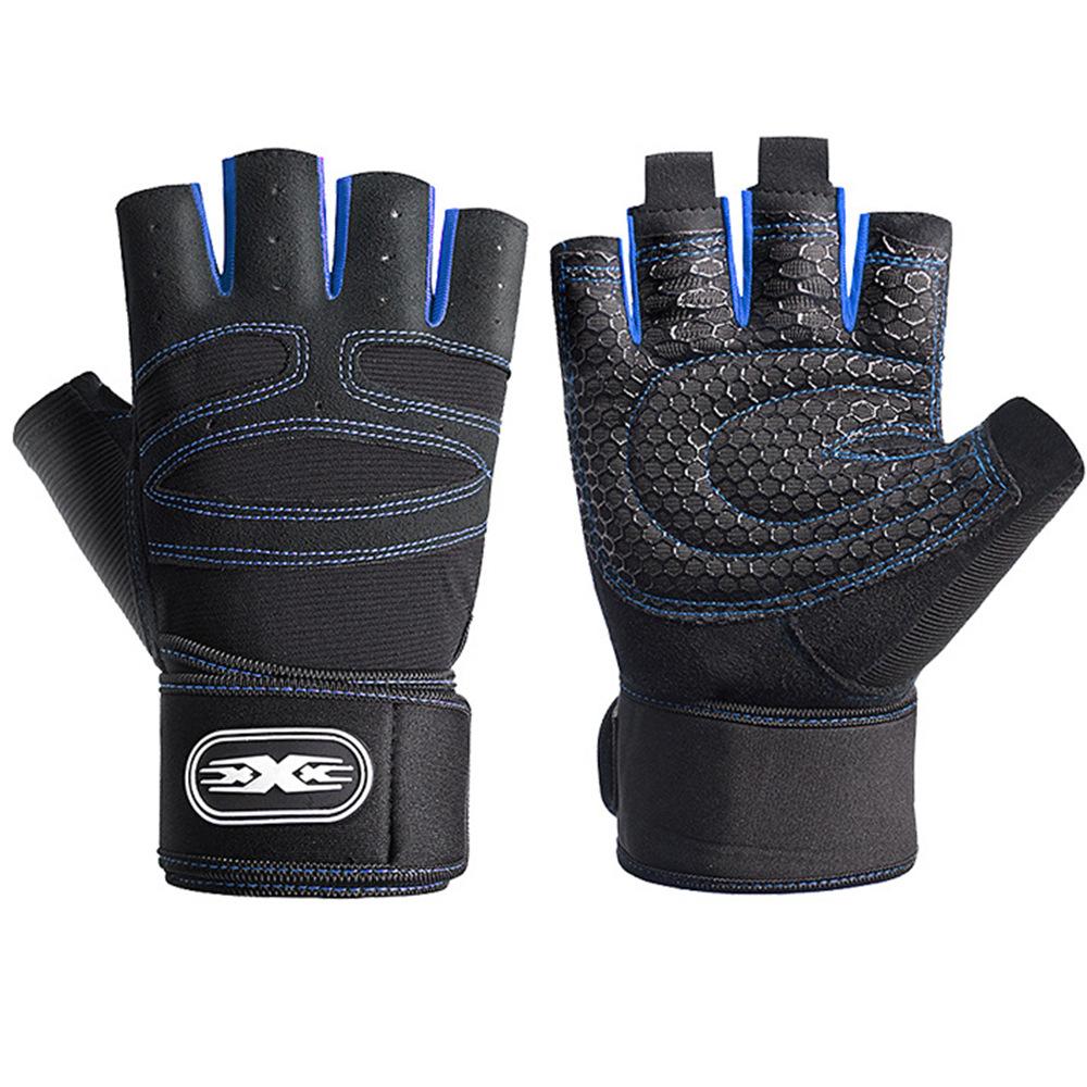 Фитнес-перчатки для мужчин и женщин, для езды на открытом воздухе, износостойкие, для тренировок с гантелями, йоги, дышащие, с открытыми пальцами, спортивные перчатки