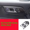 Carbon Fiber Door Inner Handles Door Bowl Decorative for Ford Mustang Car Stickers Car-Styling 2015 2016 2017