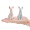 Simulation Animal Pet Cat Model Toy Canadian Hairless Cat Sphinx Cat Static Doll Ornament