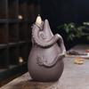 Китайский Дракон из Фиолетовой Глины, Дымоходный Инкрустатор, Домашнее Украшение, Креативный Дракон, Дымоходный Инкрустатор, Ремесленное Изделие, Подарок