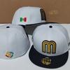 Mexican fully enclosed flat-brimmed hat for men and women, soft-top hip-hop wide-brimmed hat, non-adjustable baseball cap, trendy sun protection hat