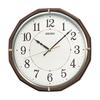 Часы настенные радиочасы Seiko аналоговые коричневые металлические 305 x 305 x 47 мм KX274B