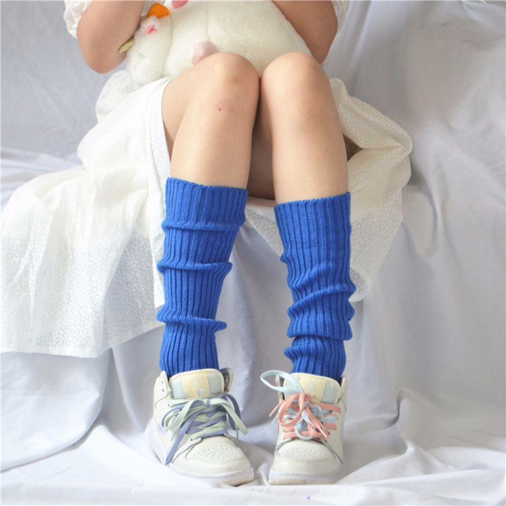 Knee Protection Candy Color Lolita Cosplay Foot Cover Women Hosiery Knitted Socks Wool Leg Warmers
