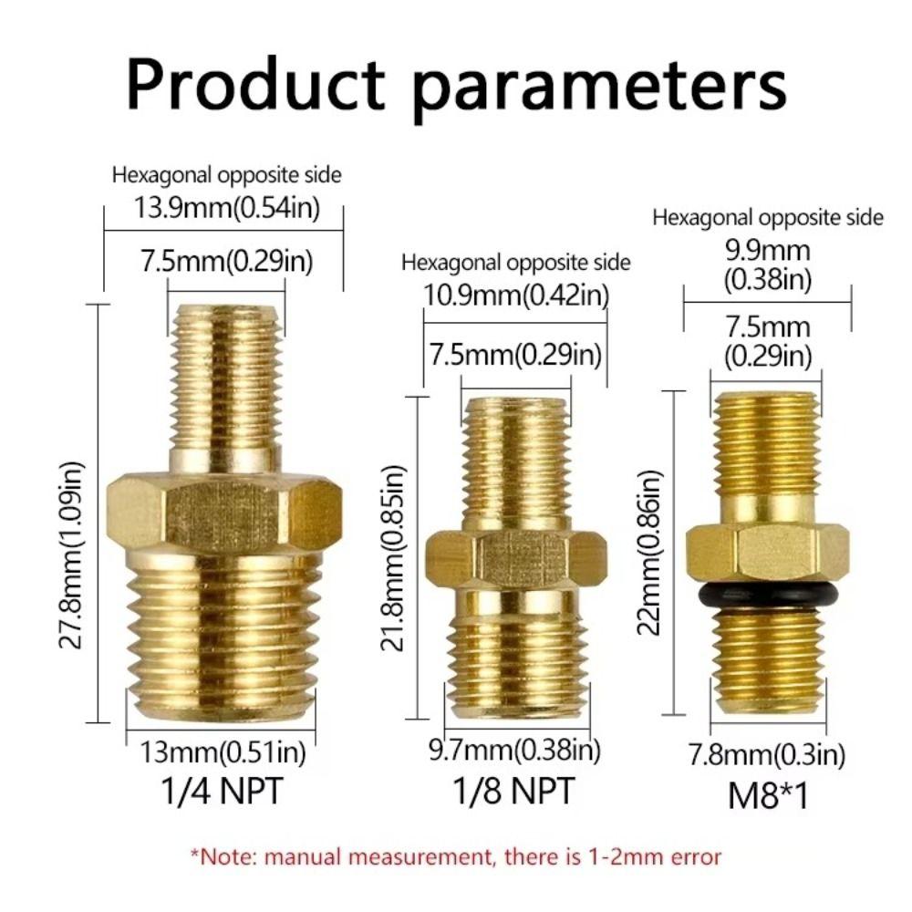With Cap Tire Valve Stems 1/8 NPT 1/4 NPT M8x1 Tank Air Valve Leak‑Proof Inflate Valve