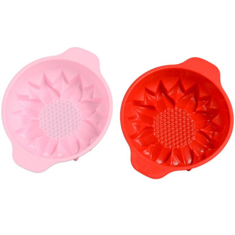 1Pc Silicone Cake Dessert Mold Sunflower Flower Shape Muffin Mousse Bakeware