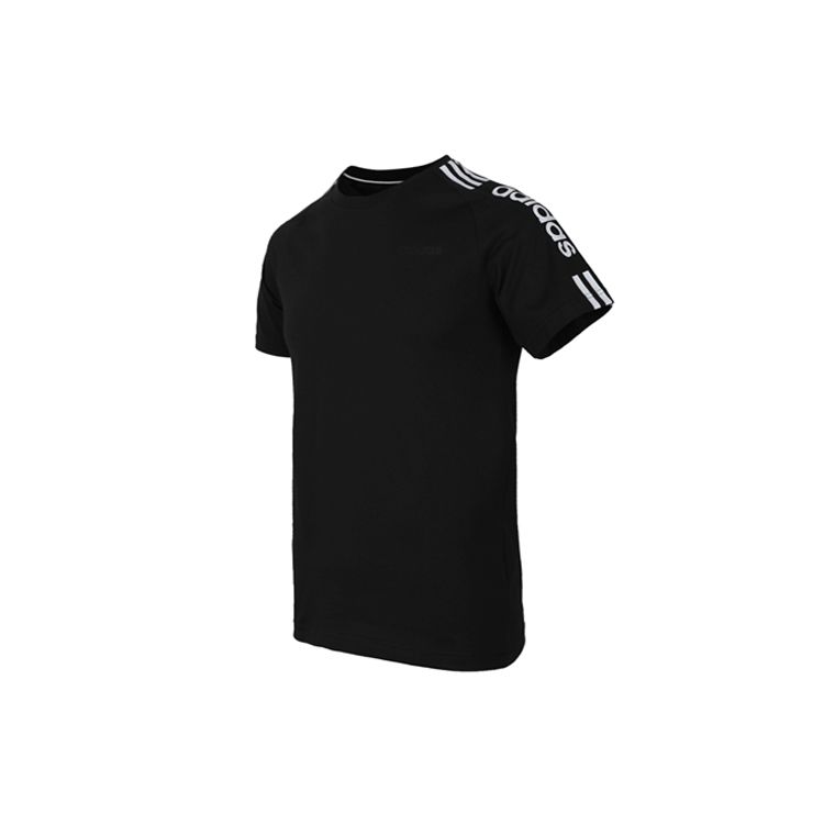 adidas Футболка Neo Crew Neck Straight Cut, мужские топы, черная FP7475
