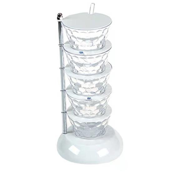 Прозрачная банка для приправ, пылезащитная прочная вращающаяся дизайнерская коробка