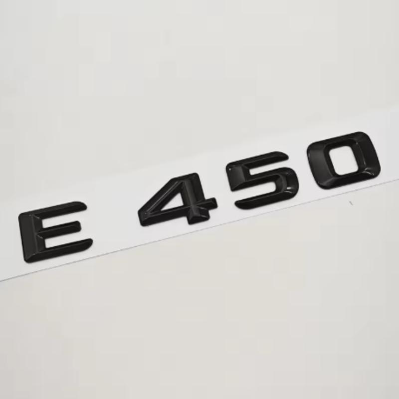 3D ABS Car Letter Logo E400 E450 4MATIC Rear Trunk Sticker Emblem For E Class E400 E450 W213 Auto Tail Accessories
