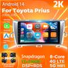 Android 14 Carplay Auto для Toyota Prius 2009 - 2015 Автомобильное радио 4G+WIFI Плеер Мультимедиа стерео 360 Камера Навигация Видео GPS