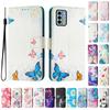 The Butterfly Family Luxury Painted Leather Case Wallet Book Style Cover for Nokia C12,C32,C02,C22,G22,G11 4G,G21,G42,G10,G20,C10,C20,HMD Pulse...