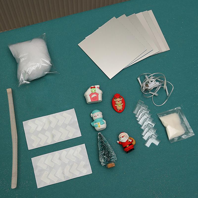 Рождественский DIY Magic Cube Украшение LED Ручной работы Светящийся Настольный Материал для Поделок Упаковка Рождественский Подарок Сцена Украшения Реквизит