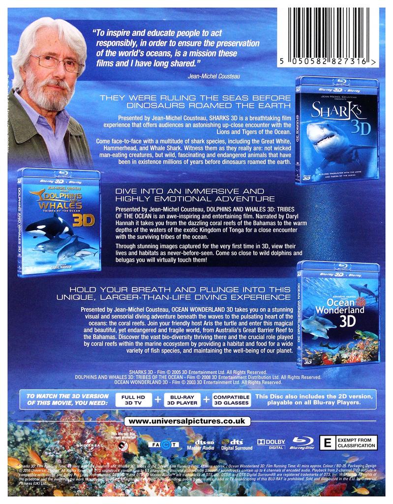 Cousteau 3D Film Trilogy Jean-Michel [Blu-ray]