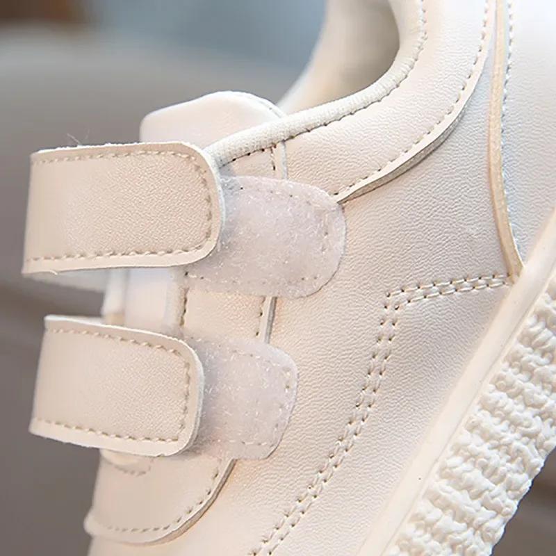 New Spring Summer Children's Canvas Shoes Girls White Shoes Fashion Boys Soft Campus White Causal Shoes Non-slip Sneakers