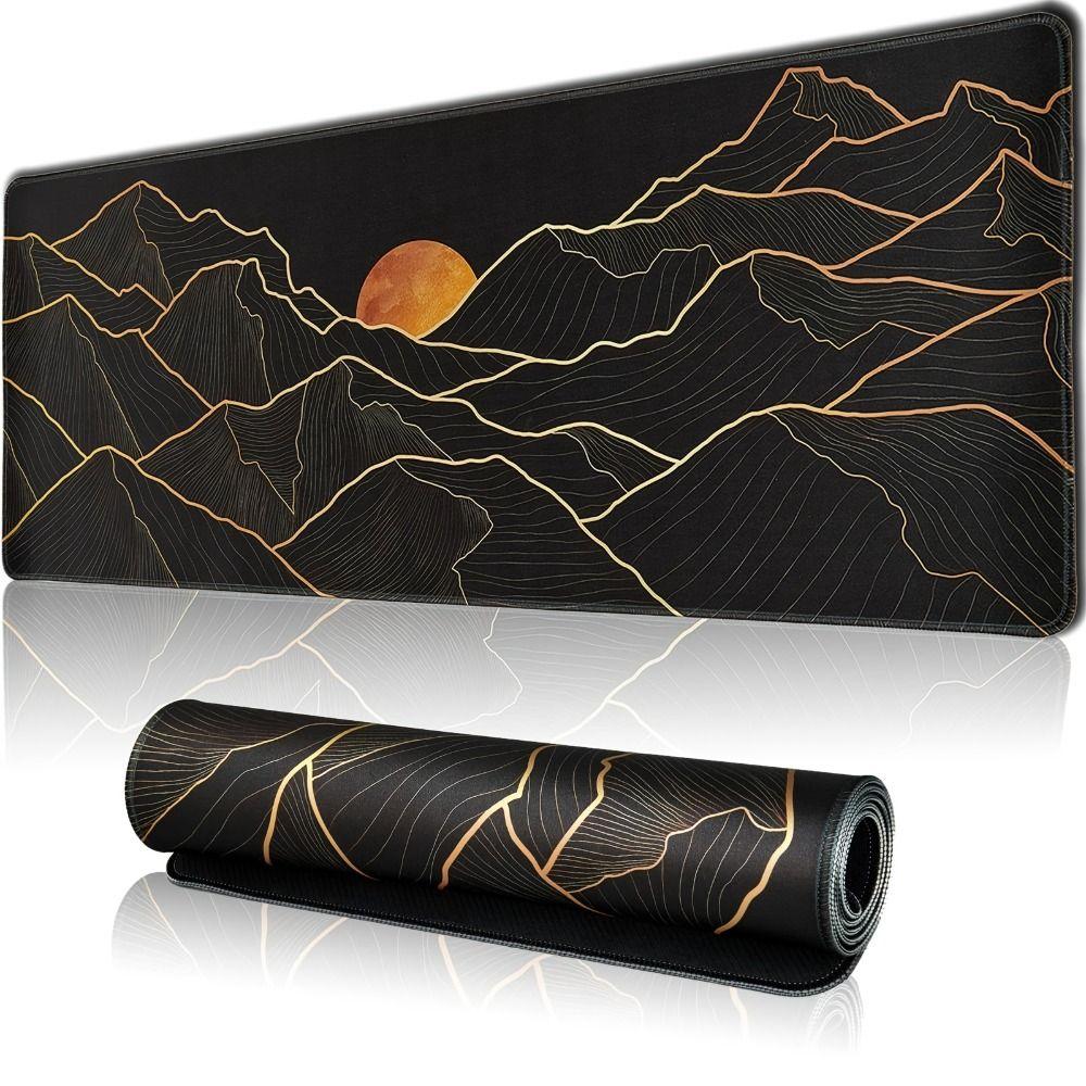 Stitched Edge Keyboard Mats Large Size Non-Slip Desk Mat Simple Shortcut Mouse Pad Home Office