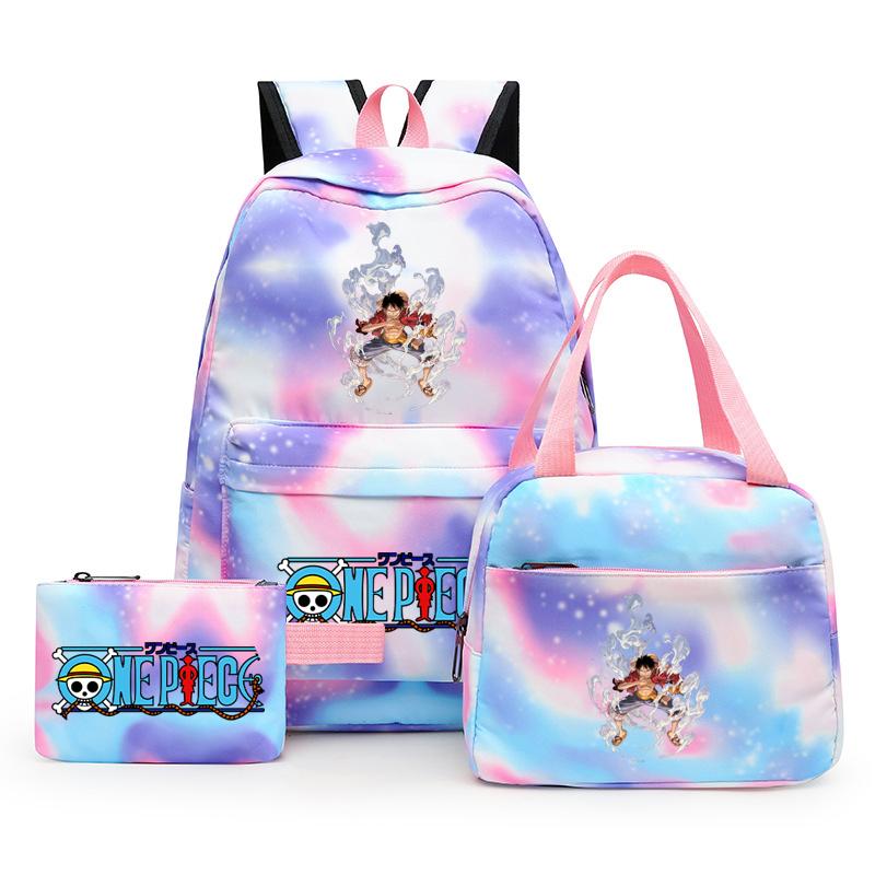 3 шт./компл. аниме цельный рюкзак с ланч-боксом пенал для школьников рюкзак для мальчиков и девочек мужчин и женщин дорожная сумка Mochila Rucksak