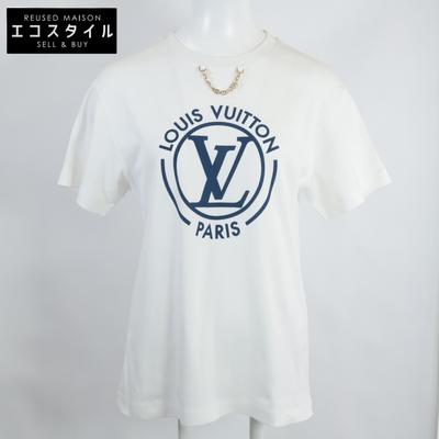 Louis Vuitton [Отличное состояние/Официально авторизован в стране/Год выпуска 2014] RW242WW UOL FRTS59 Т-shirt с коротким рукавом с флоком LV топы S белый Б/у