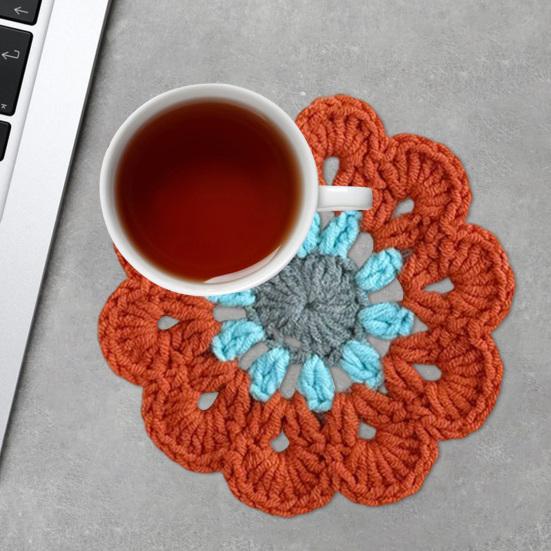 Подставки под стаканы с цветочным узором Теплоизоляционные подставки Нескользящие подставки Подставки под стаканы с защитой от ожогов Кухонные принадлежности