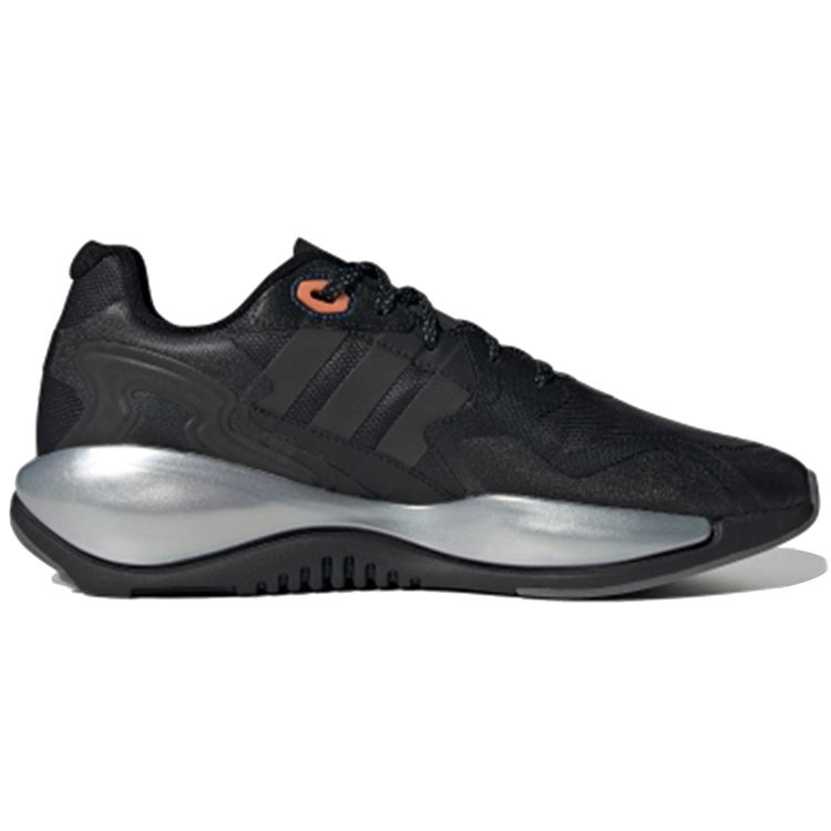 adidas Originals ZX Alkyne Ткань Синтетическая кожа Классические спортивные Дышащие Низкие Кроссовки для образа жизни Унисекс Черный Серебристый FX6225