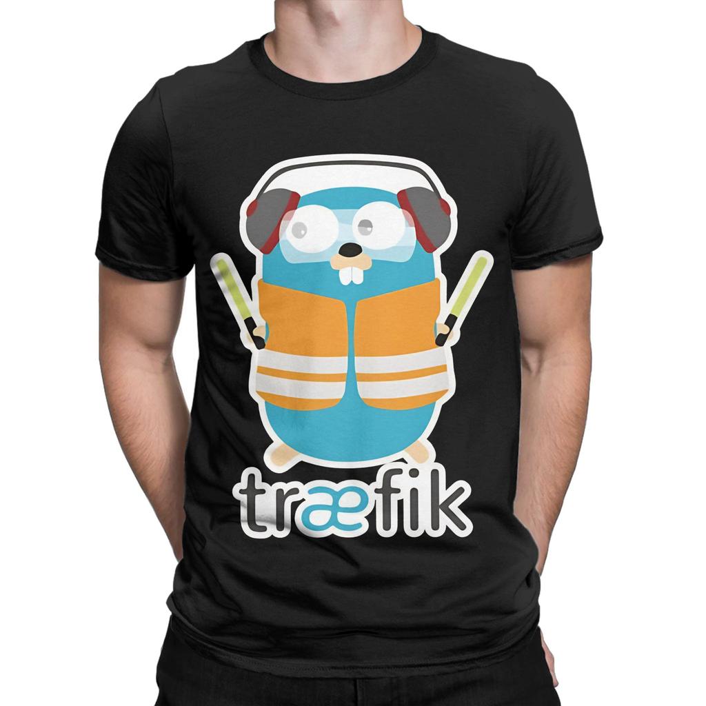 Traefik Облачный Роутер Забавная Графика 100% Хлопок Футболка gopher Tees Топы для Унисекс