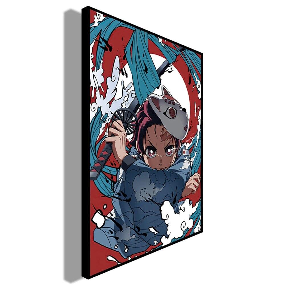 Убийца Демонов, украшение, картина, фреска, постер с персонажами аниме, холст, картина и настенные художественные принты для детской комнаты, современный домашний декор, без рамки