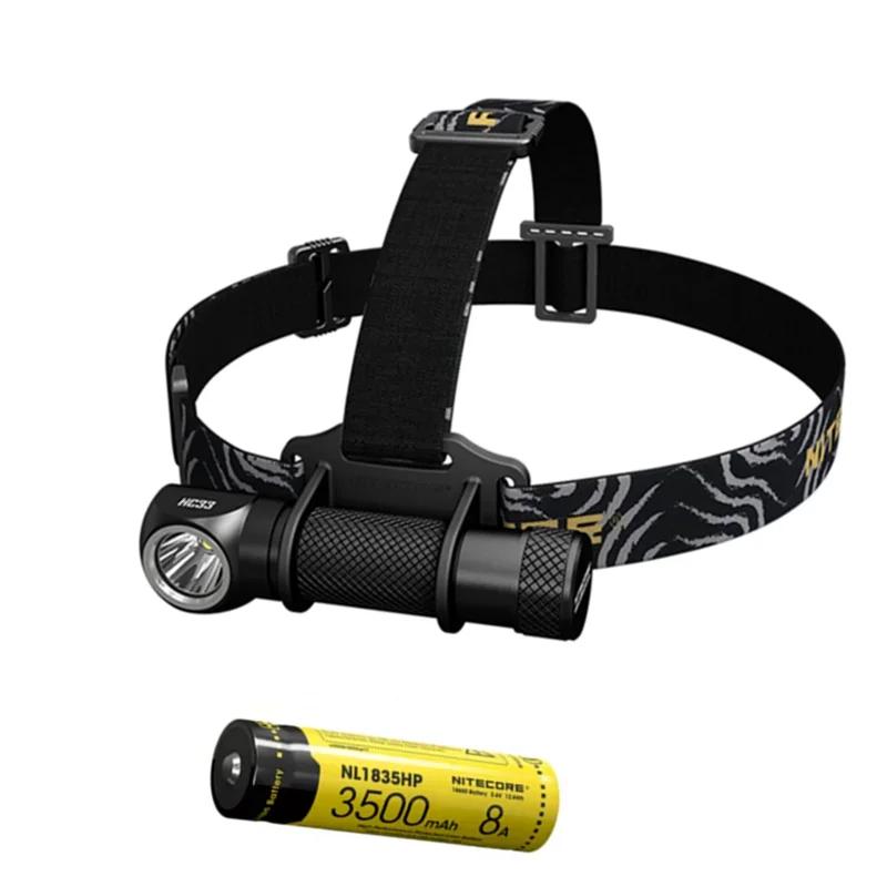 NITECORE HC33 High performance L-shaped Headlamp XHP35 HD LED 1800Lumens Headlight For Night Wroking Runging