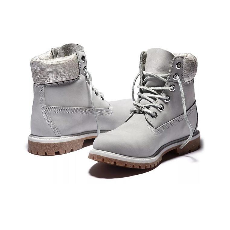 Timberland 6 Inch Short Casual Fashion Comfortable Work Boots Women Boots Light-Gray A1UWF050