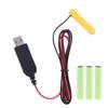 Устранитель батареи USB-источник питания Кабель Замена 1,5 В батарейки AAA для радио, электрической игрушки, часов, светодиодной ленты, лампы, калькулятора