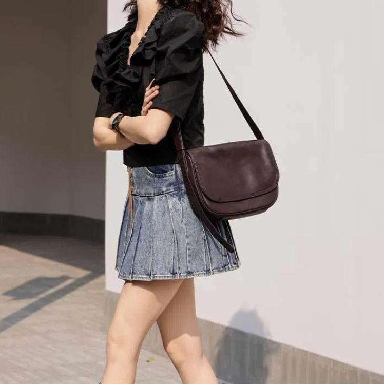 Винтажный стиль Натуральная кожа Женские сумки Дизайнерский бренд Crossbody Плечевая сумка Дамы Повседневная сумка-тоут