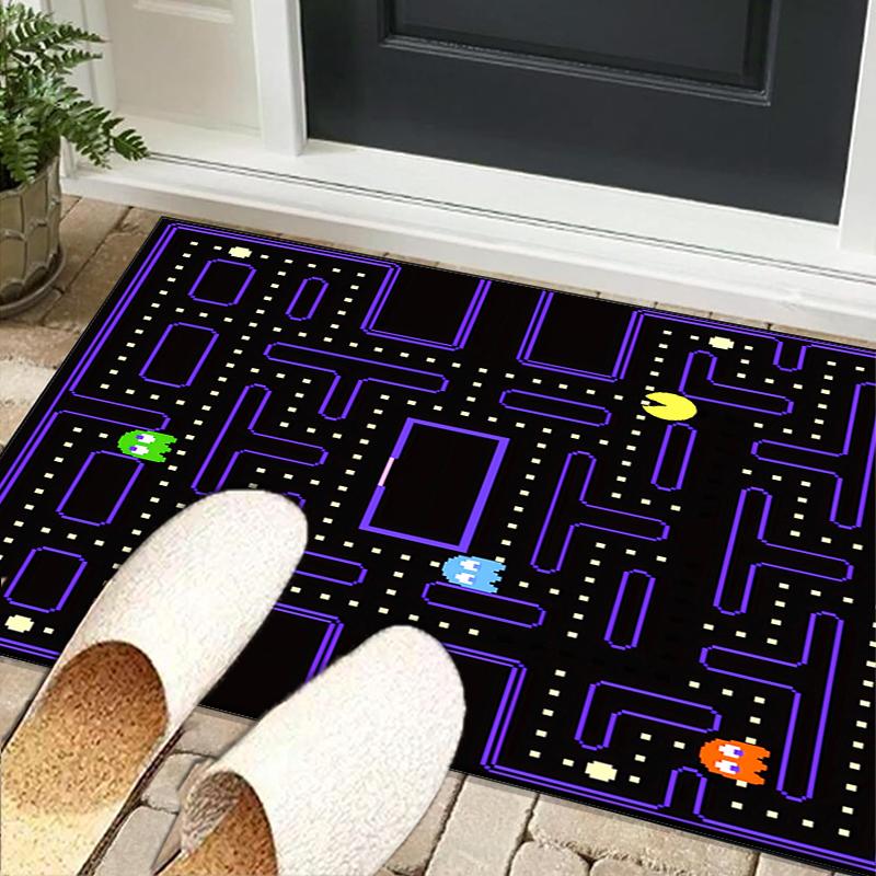 Pac game Adventure Office Rug Chair Mat, Game Carpet, Suitable for Front Door, Bedroom, Living Room, Desk, Holiday Gift