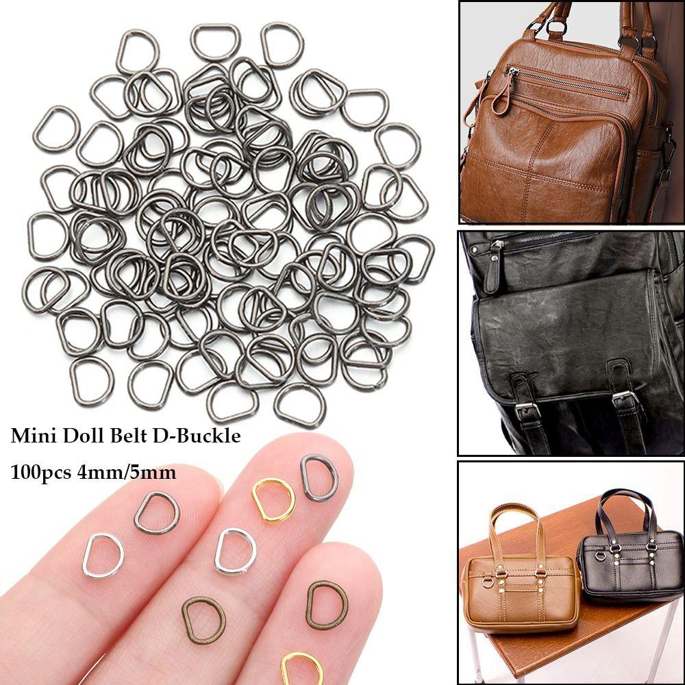 4мм/5мм Мягкие игрушки Мини Сверхмаленькая D-пряжка Сделай сам Куклы Пряжки Аксессуары для кукольных сумок Пуговицы для ремня