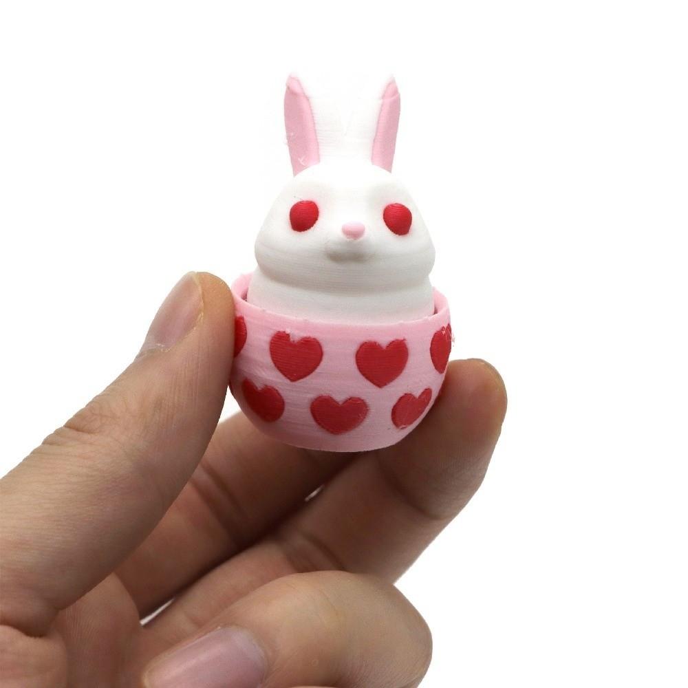 Surprise Egg Egg Rabbit Ornaments Pressed Egg Key Chain 3D Print Easter Egg  Spring Easter Party