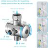 New G1/2 Inch Connector Bathroom Accessories 3 Way Adjustable Shower Head Diverter Valve 3 Mode Switch Adapter Brass 1pcs