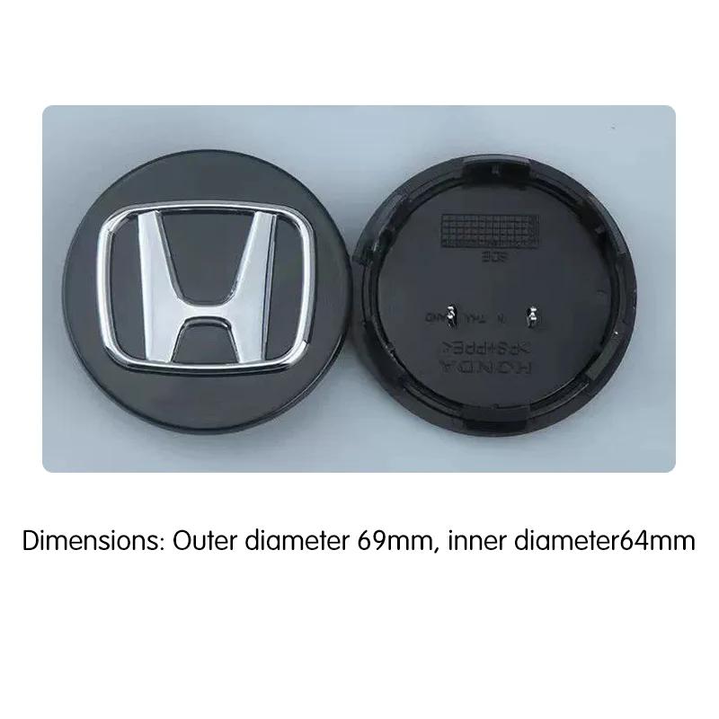 4Pcs 58/69mm Car Wheel Center Hub Center Caps Dustproof Covers Decoration For Honda Civic FIT Odyssey City Concept S1 Vezel XRV