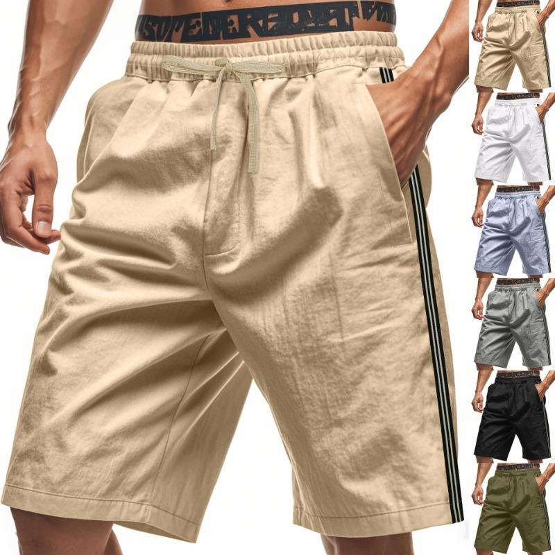Летние мужские повседневные шорты для пляжного спорта, простые трендовые брюки для бега, длина 5/4, мужские