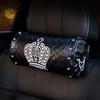1 шт. Модная подушка для шеи автомобиля в панк-стиле с заклепками, высококачественная кожаная вышивка короны, автоматический подголовник, поясничная поддержка, автомобильные аксессуары