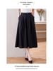 Women's Pure Cotton Floral A-Line Skirt with Elastic Waist - Stylish Summer Meat-Covering Design