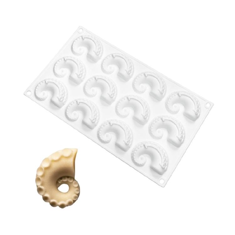 12-Cavity Squid Feet Silicone Mold Mousse Cake Baking Tools Easy to Clean