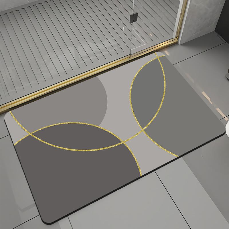 Bathroom Mats Front Door Mats Kitchen Mats Diatomite Mud Non-Slip Shower Rugs Quick Dry Machine Washable