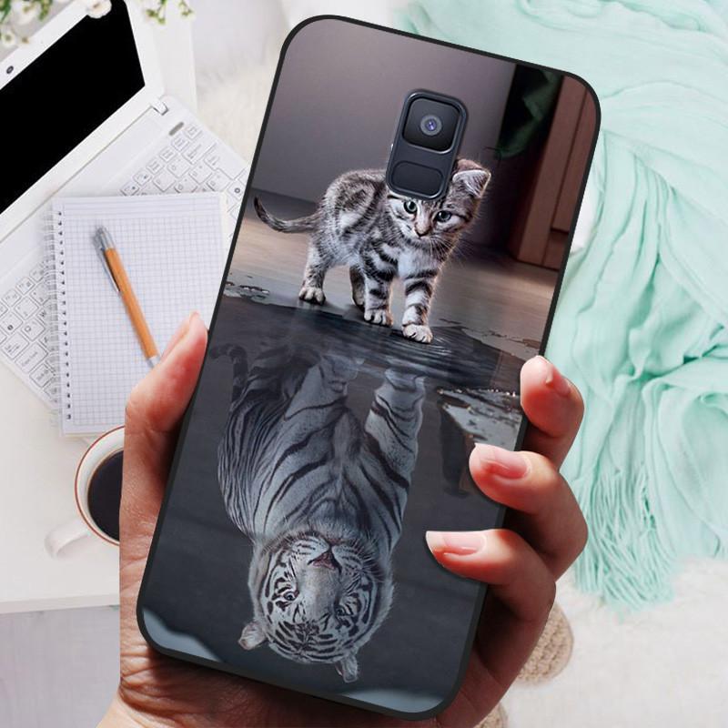 Для Samsung Galaxy A8 Plus 2018 Чехол Черная Крышка Лев Волк Силиконовые Мягкие Задние Чехлы Для Samsung A8 2018 A530 A530F Чехол для телефона