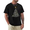 Golden Christmas Tree Pen Art Stars Cute Xmas Lover Gift T-Shirt Tees Anime Figures Summer Clothes Shirts Men