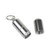 Waterproof Cigarete Case Silver Aluminum Alloy Cigarette Box Pill Toothpick Capsule Holder with Keychain Mens Gift