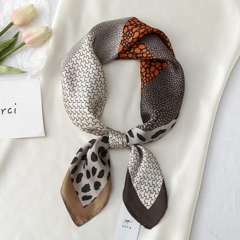2024 New 70 CM Silk Shirt Decoration Small Square Scarf Fashionable And Versatile Commuting Scarf Neck Protection Scarf