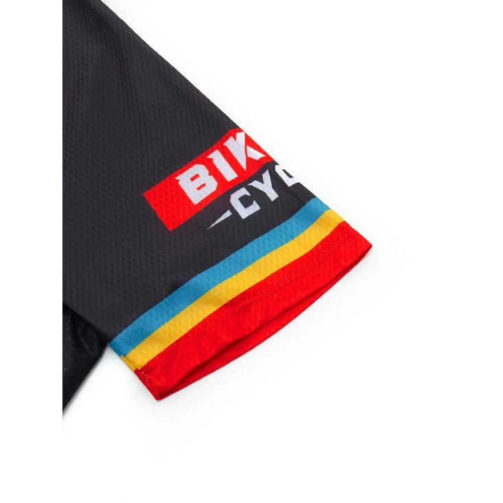 Мужская высококачественная велосипедная майка с коротким рукавом со светоотражающей биркой и принтом с буквами - дышащая влагоотводящая ткань, всесезонная стандартная посадка