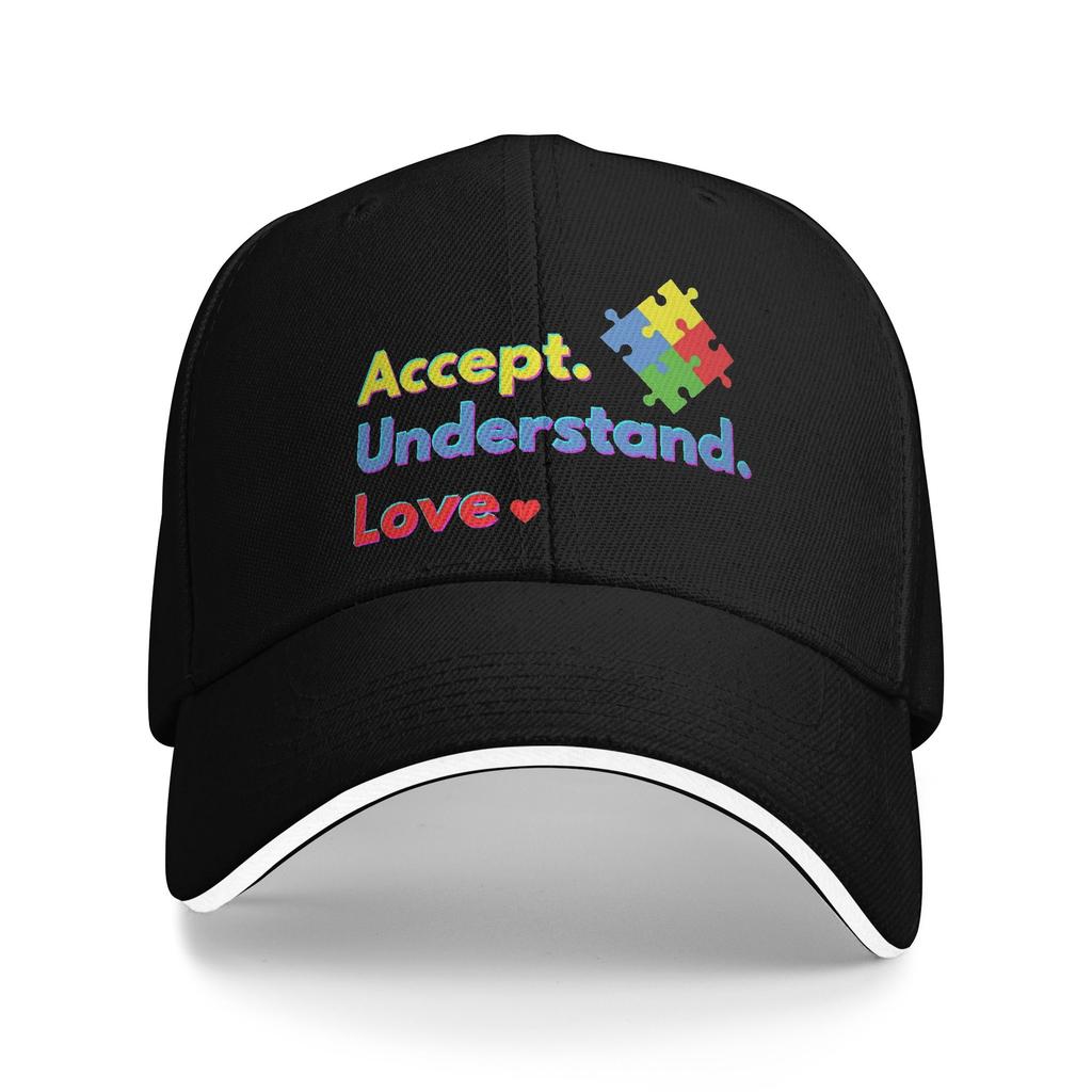 Autism Awareness Respect Love Support Merch Unisex Women Baseball Caps Trucker Hat Retro Daily Headwear Adjustable Snapback Hat