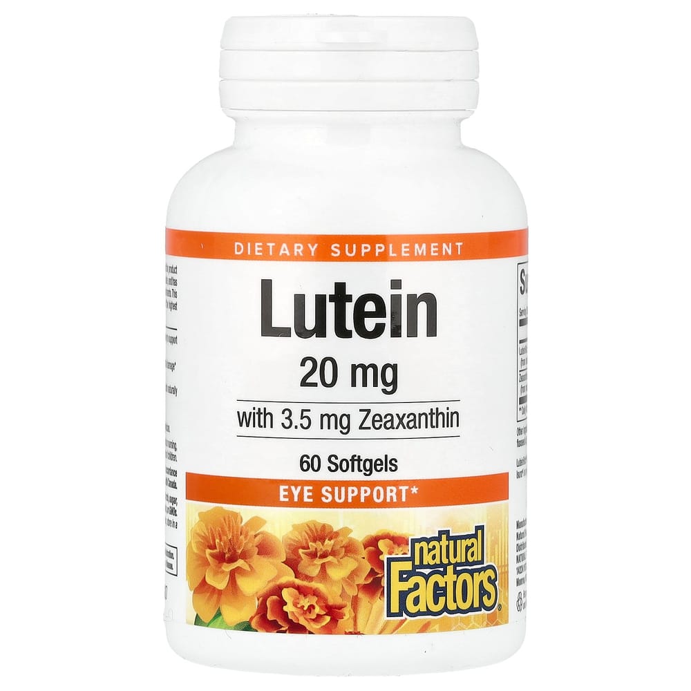 Natural Factors Lutein 20mg Softgels, 60 Count