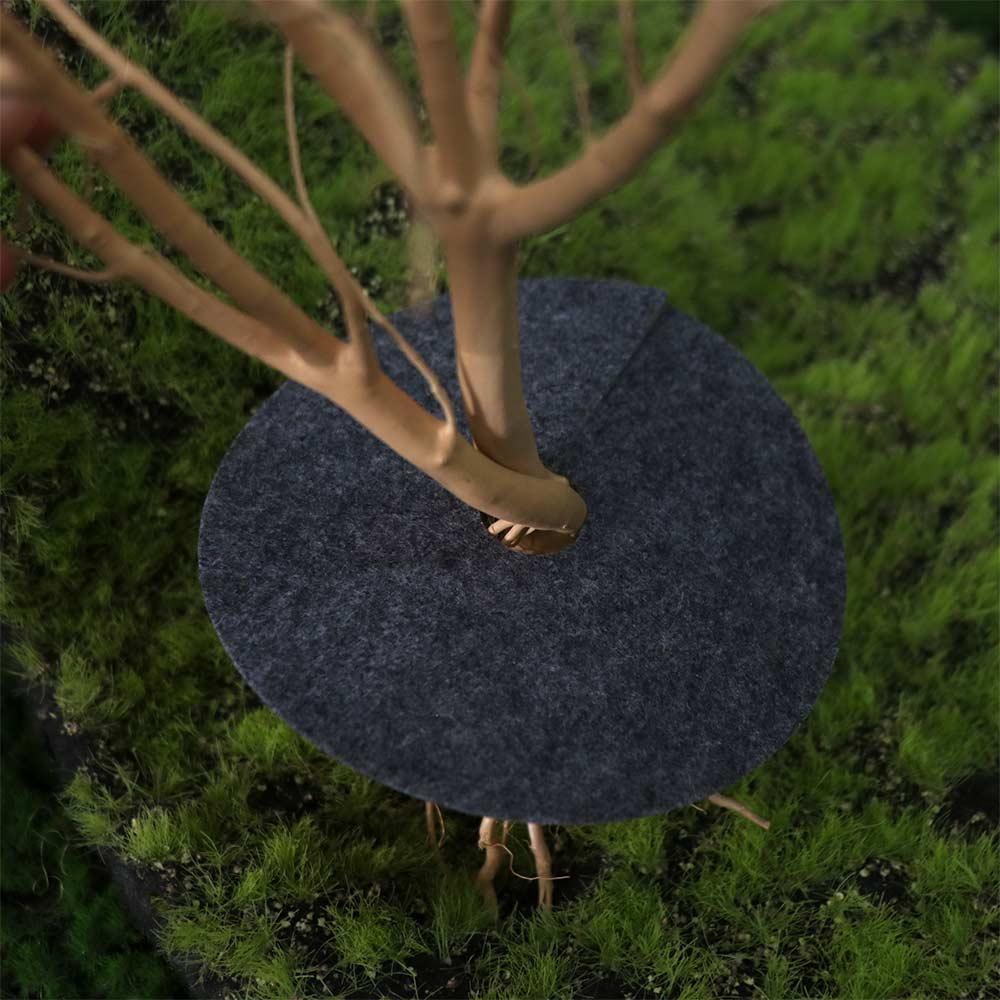 20pcs Degradable Round Weeds Barrier Mats Breathable Weeds Mulch Ring  For Garden Tree Protection