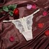 Женские стринги с кружевной отделкой Элегантные Сексуальные С регулируемым поясом Трусики Низкая талия Бабочка Женское Прозрачная сетка Кружево Нижнее белье